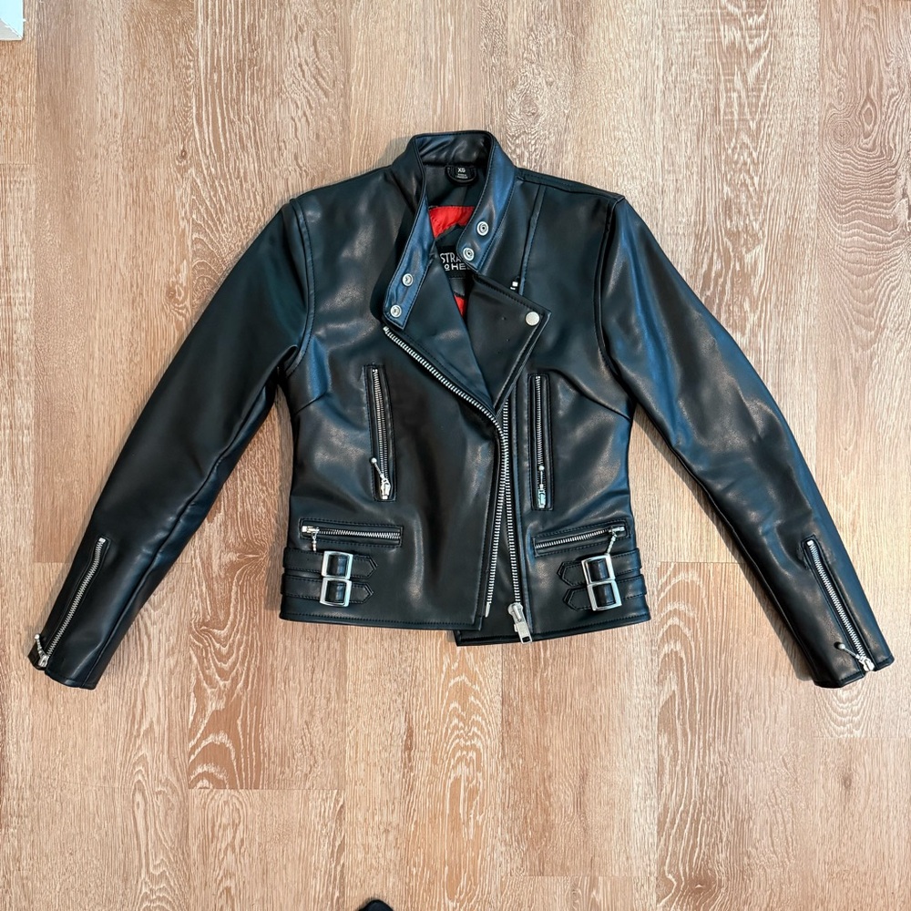 Straight To Hell Apparel vegan leather Bristol jacket
Size XS